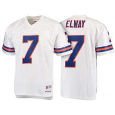 Denver Broncos #7 John Elway White Replica Retired Player Jersey