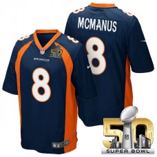 Denver Broncos #8 Brandon McManus Navy Blue 2016 Super Bowl 50 Elite Jersey