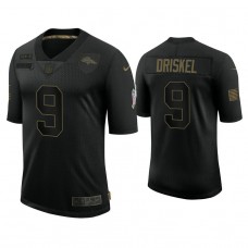 Denver Broncos #9 Jeff Driskel Black 2020 Salute to Service Limited Jersey