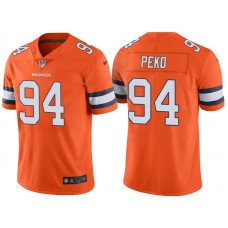 Denver Broncos #94 Domata Peko Orange Vapor Untouchable Color Rush Limited Jersey