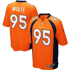 Denver Broncos #95 Derek Wolfe Orange Game Jersey