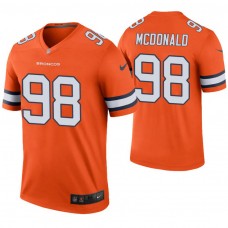 Denver Broncos #98 Clinton McDonald Orange Color Rush Legend Jersey