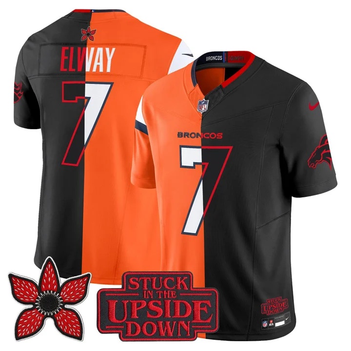 Denver Broncos 'Upside Down Edition' Vapor Limited Custom Jersey - All Stitched John Elway7