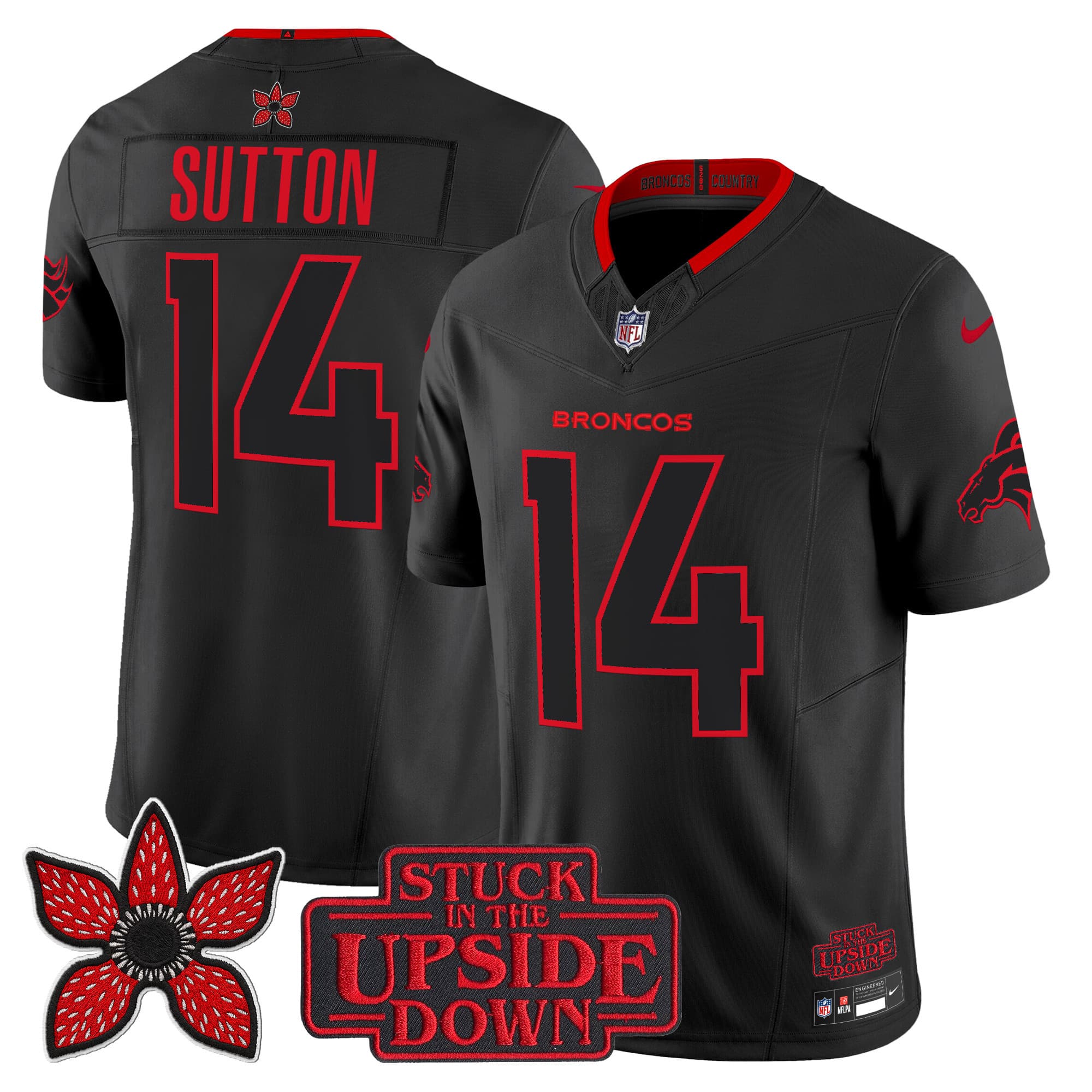Denver Broncos ‘Stranger Things Edition’ Vapor Limited Jersey – All Stitched Courtland Sutton