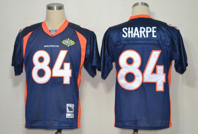 Denver Broncos 84 Sharpe Blue Team Color Throwback Jerseys