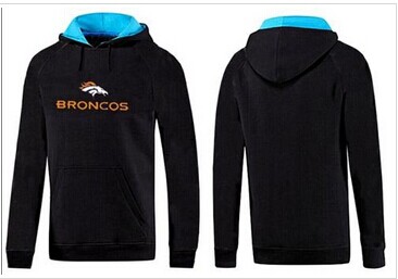 Denver Broncos Authentic Logo Pullover Hoodie Black & Blue