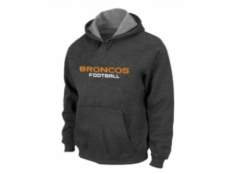 Denver Broncos Authentic font Pullover Hoodie D.Grey