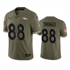 Denver Broncos Demaryius Thomas Nike Olive 2022 Salute To Service Limited Jersey