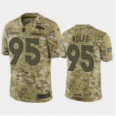 Denver Broncos Derek Wolfe #95 2018 Salute to Service Limited Camo Jersey