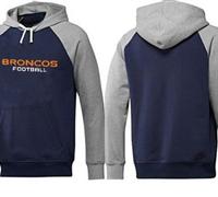 Denver Broncos English Version Pullover Hoodie Dark Blue & Grey
