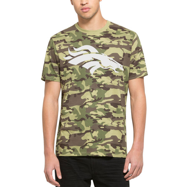 Denver Broncos Fresh Team Logo Camo Men's Short Sleeve T-Shirt