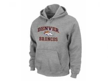 Denver Broncos Heart & Soul Pullover Hoodie Grey