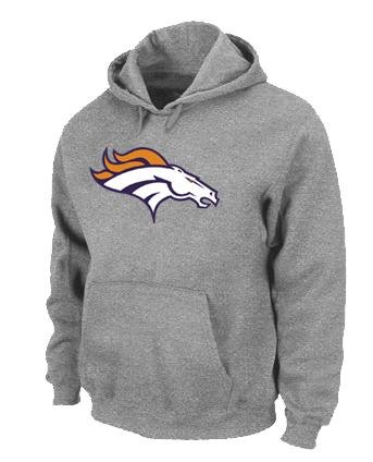 Denver Broncos Logo Pullover Hoodie - Grey