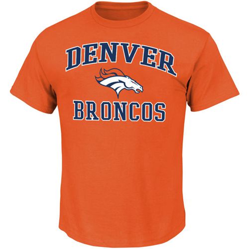 Denver Broncos Majestic Big And Tall Heart & Soul III T-Shirt Orange