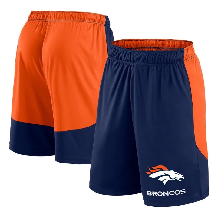 Denver Broncos Navy & Orange Shorts - All Stitched