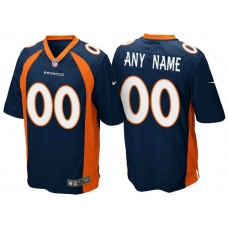 Denver Broncos Navy Blue Game Customized Jersey