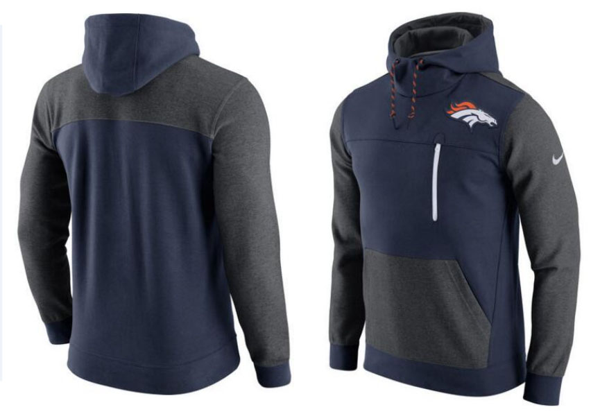 Denver Broncos Nike AV15 Fleece Pullover Hoodie Navy