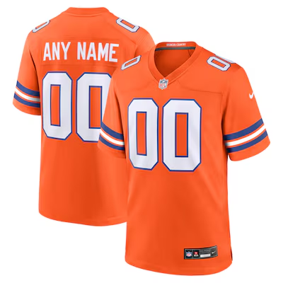 Denver Broncos Nike Mile High Collection 1977 Throwback Custom Game Jersey - Orange