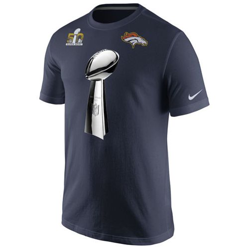 Denver Broncos Nike Super Bowl 50 Champions Celebration Open T-Shirt Navy