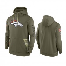 Denver Broncos Olive 2022 Salute to Service Therma Hoodie