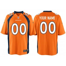 Denver Broncos Orange Game Customized Jersey