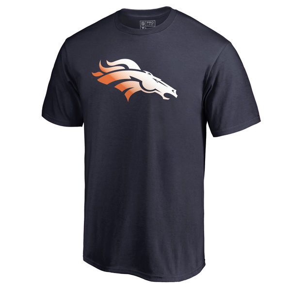 Denver Broncos Pro Line By Fanatics Branded Navy Big & Tall Gradient Logo T-Shirt