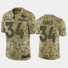 Denver Broncos Will Parks #34 Camo Jersey 2018 Salute to Service