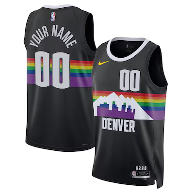 Denver Nuggets Nike Unisex 202526 City Edition Swingman Custom Jersey - Black