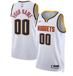 Denver Nuggets Nike Unisex Swingman Custom Jersey White - Association Edition