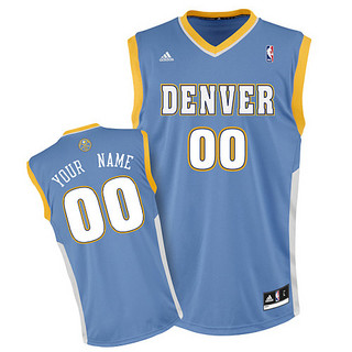 Denver Nuggets Youth Custom Lt blue Jersey