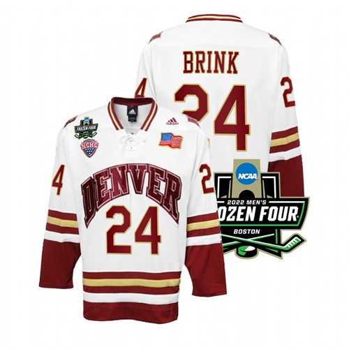 Denver Pioneers Bobby Brink 2022 Frozen Four Hockey Jersey White