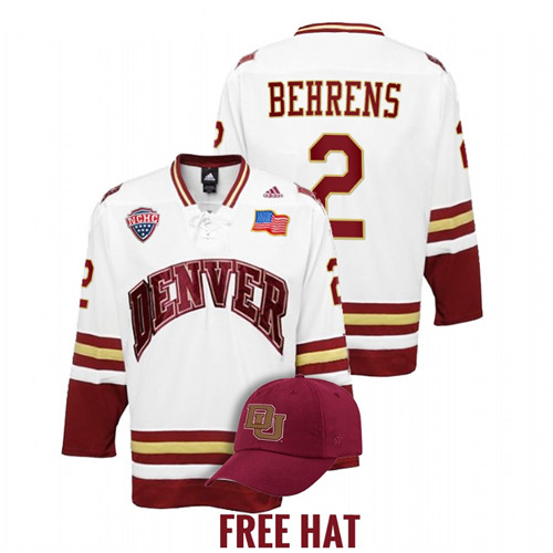Denver Pioneers Sean Behrens 2022 NCAA Regional Finals White Jersey