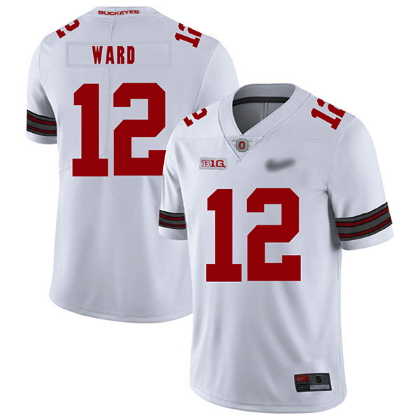 Denzel Ward Ohio State Buckeyes Men's Jersey - #12 NCAA White Replica Authentic