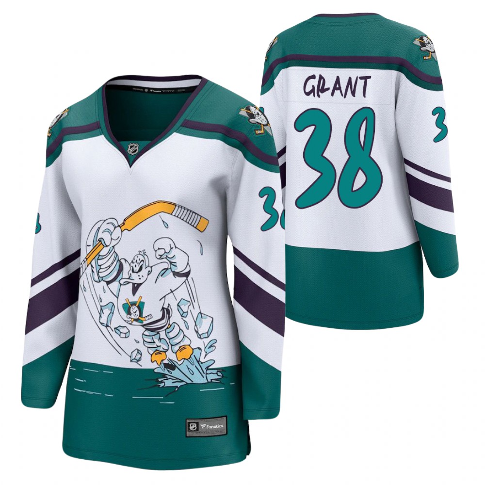 Derek Grant Anaheim Ducks Reverse Retro White Women Jersey