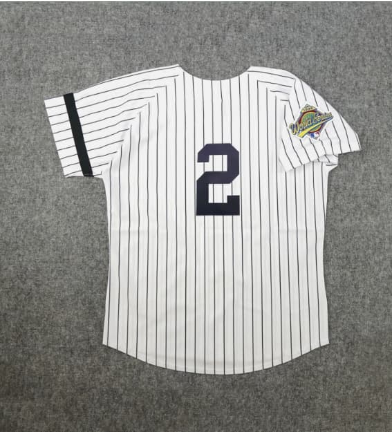 Derek Jeter 1996 New York Yankees World Series Men's Home Cooperstown Jersey
