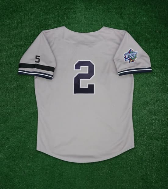 Derek Jeter 1999 New York Yankees Cooperstown Men's World Series Road Jersey