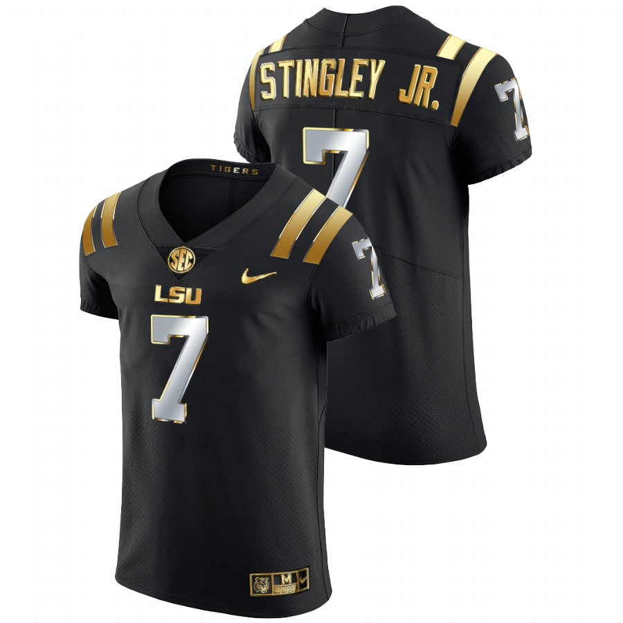 Derek Stingley Jr. LSU Tigers Black Golden Edition College Football Jersey