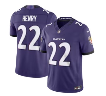 Derrick Henry Baltimore Ravens Nike Vapor F.U.S.E. Sewn Down Limited Jersey - Purple