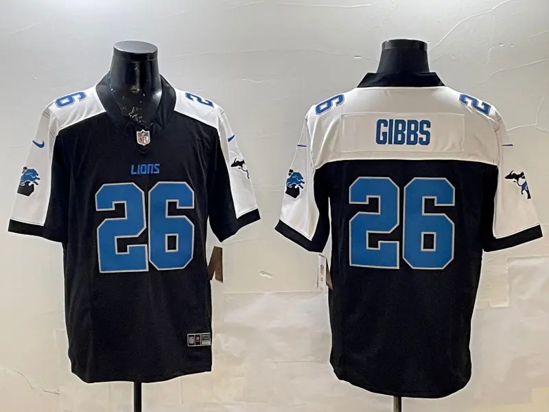 Detroit     Lions  Vapor Custom Jersey - All Stitched   #26 JAHMYR GIBBS