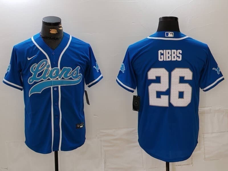 Detroit   Lions  Vapor Custom Jersey - All Stitched   #26 JAHMYR GIBBS