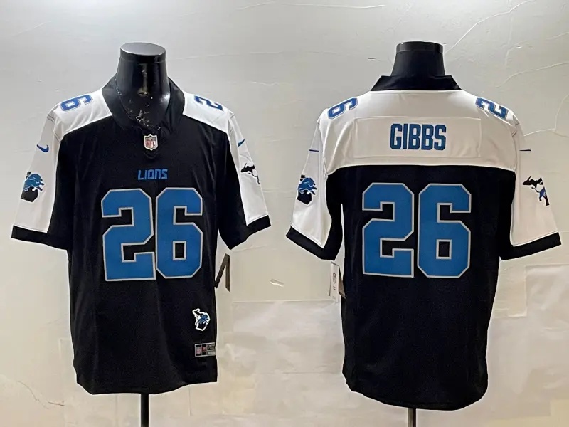 Detroit  Lions  Vapor Custom Jersey - All Stitched  ## #26 JAHMYR GIBBS