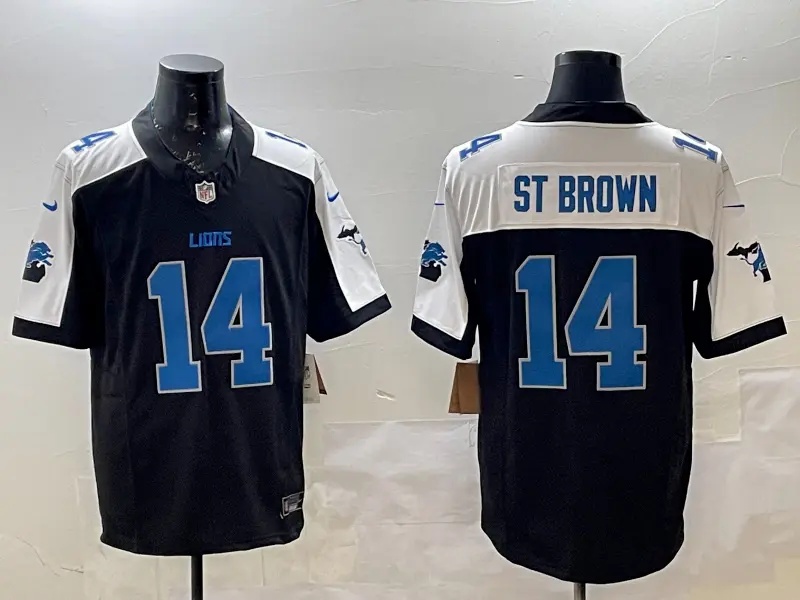 Detroit Lions     Vapor     Custom Jersey - All Stitched  #14 ST.BROWN