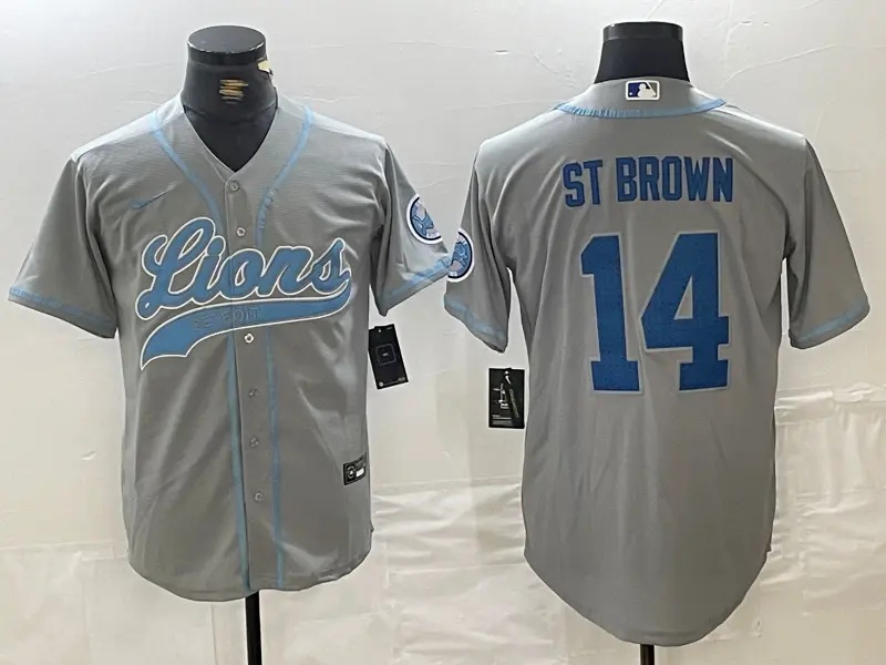 Detroit Lions     Vapor   Jersey - All Stitched    #14 ST.BROWN