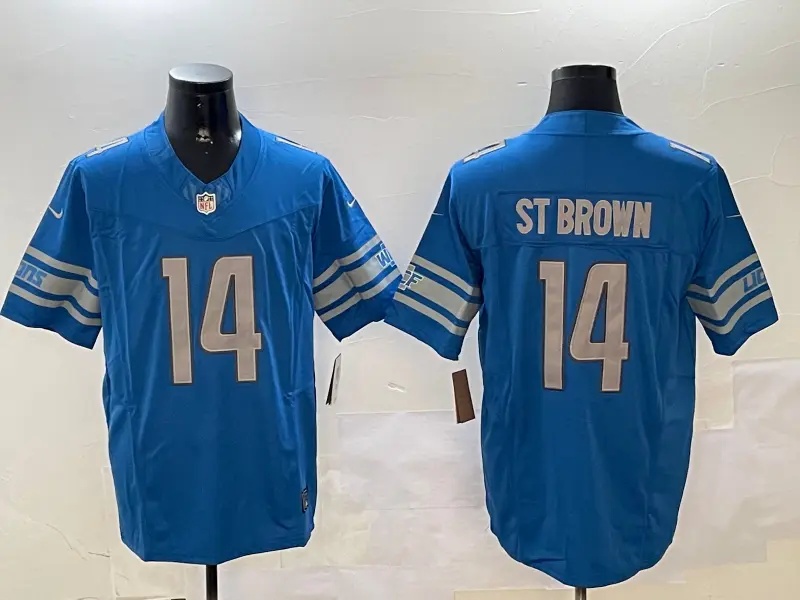 Detroit Lions     Vapor Custom Jersey -     All Stitched  #14 ST.BROWN