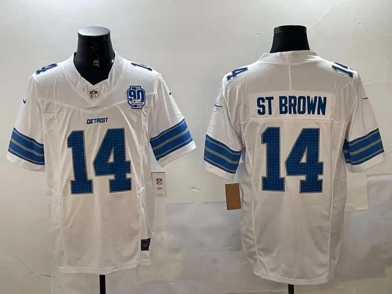 Detroit Lions     Vapor Custom Jersey -   All Stitched  #14 ST.BROWN