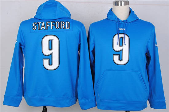 Detroit Lions #9 Matthew Stafford Blue Nike Hoody