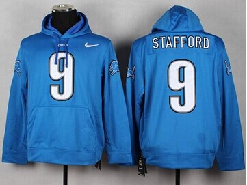 Detroit Lions #9 Matthew Stafford Blue Pullover NFL Hoodie