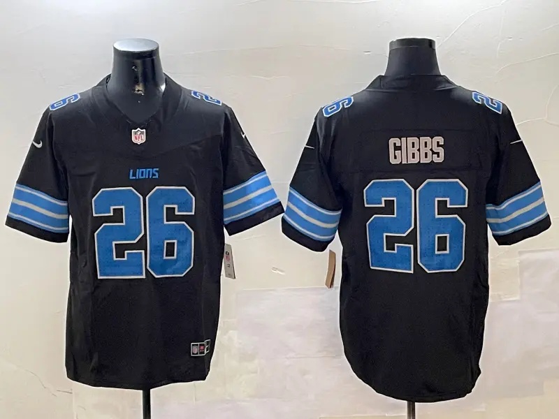 Detroit Lions  Vapor  Custom Jersey -  All Stitched    #26 JAHMYR GIBBS