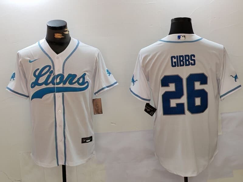 Detroit Lions  Vapor Custom Jersey - All Stitched   #26 JAHMYR  GIBBS