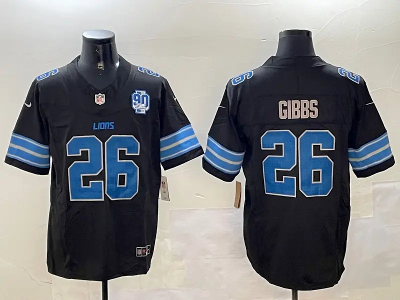 Detroit Lions  Vapor Custom Jersey - All Stitched   #26 JAHMYR GIBBS